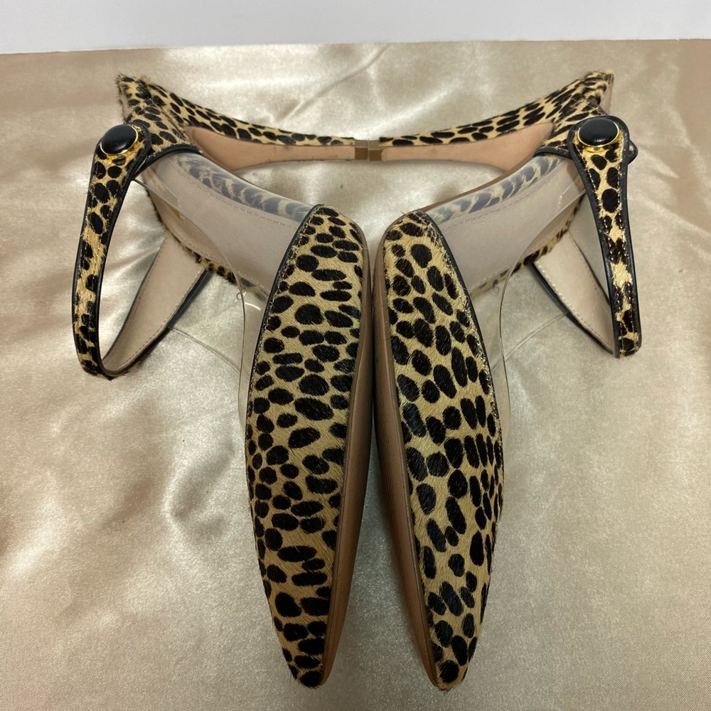 Louise Et Cie Lo-Joykiss 3 Speckled Cow Hair  Leopard Clear Piccola Size 9.5 - Picture 11 of 16